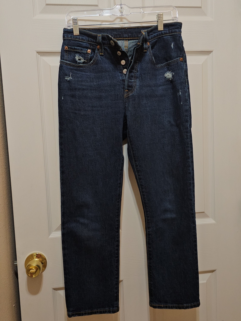 *LIKE NEW Levi's 501 Original Straight Leg Jeans Dark Wash W26 L26